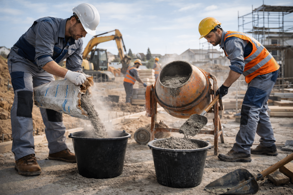 Заливка бетона