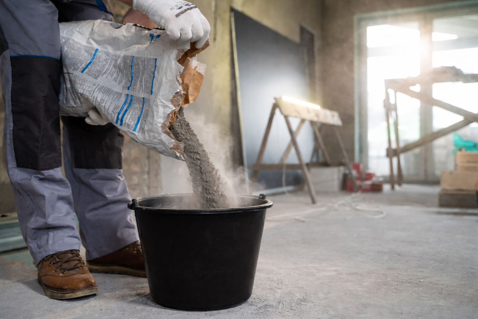 Засыпка цемента